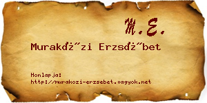 Muraközi Erzsébet névjegykártya