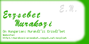 erzsebet murakozi business card