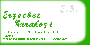 erzsebet murakozi business card